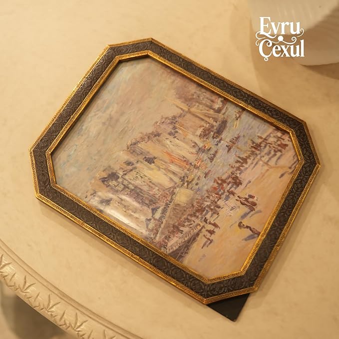 8x10 Vintage Picture Frame - Elegant Antique Frames 8x10 With Glass Front, Fancy Ornate Antique Bronze Gold Frame 8 X 10 For Tabletop And Wall Mounting, Victorian Photo Frames For Walls Hanging