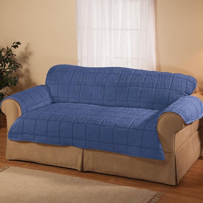 OakRidge Bradley Sherpa Sofa Protector - Slipcover Brown