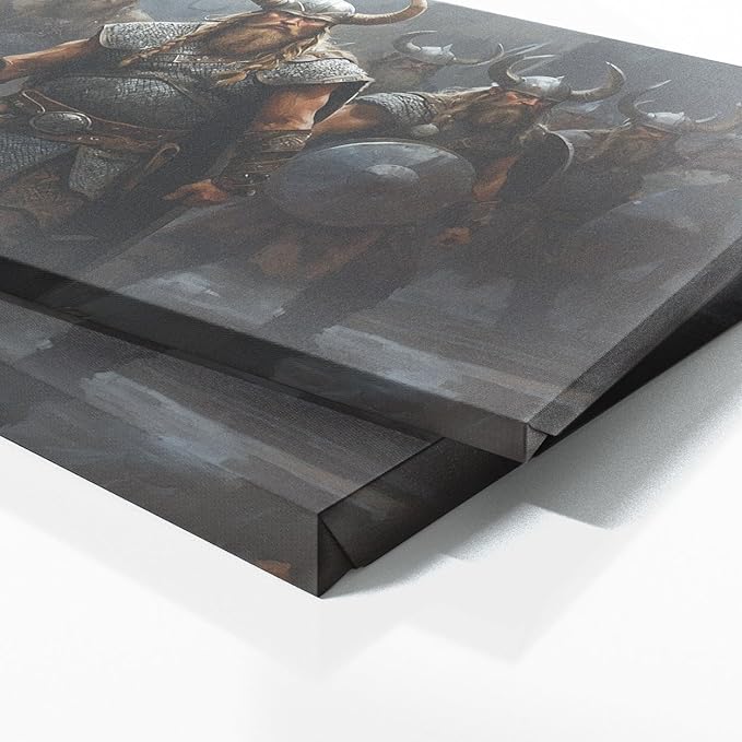 Sense Canvas Scandinavian Myth Reimagined 99 Canvas Art - Home Decor Wall Art Print Poster Painting Small 20x8 / 1.5"