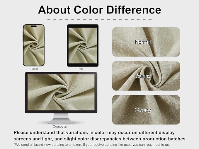 Vision Home Sand Pinch Pleated Full Blackout Curtains Linen Blended Room Darkening Window Curtains 90 inch for Living Room Bedroom Thermal Insulated Pinch Pleat Drapes with Hooks 2 Panel 40" Wx90 L
