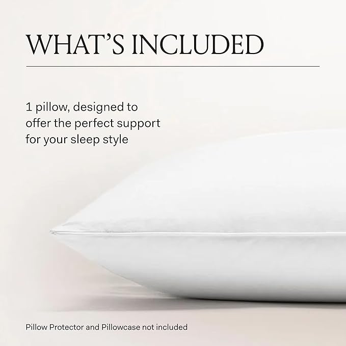 BOLL & BRANCH Down Chamber Pillow - Soft, Standard - Naturally Cooling Shell - Premium Comfort, Superior Support - Cruelty-Free IDS Certified Down