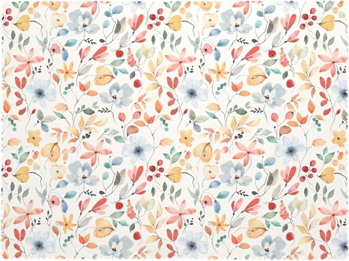 Watercolor Flower Tablecloth Aesthetic Floral Rectangle Tablecloth Floral Botanical Style Table Cover 54×72 Inch Washable Table Cloth for Kitchen Dining Room Party Decoration