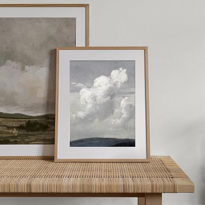 XOCUUI Unframed Canvas Wall Art Classical Oil Painting Canvas Prints Decor Clouds Sky with Vintage Landscape Wall Art Pictures Home Decor 8x10in