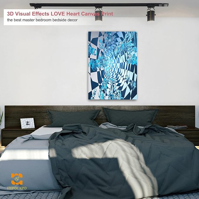 3D Effect Wall Art - 3D Metal Art Wall, Modern Abstract Tunnel Painting Picture Poster Prints for Bathroom, Framed Large Wall Art Pictures for bedroom wall decor 28”x40”x1Pcs