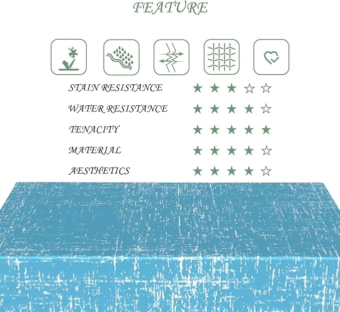 60x120 Inch Abstract Painting Rectngular Tablecloth Modern Art Blue Table Cloth Waterproof Durable Table Cover for Kitchen Picnic Bedroom Home Decor