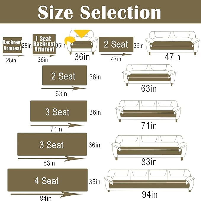 Couch Cover Sofa Covers Washable, Velvet Fleece Sofa Slipcovers for 3 Cushion Couch, Non-Slip Furniture Protector for Dog Pet, L Shaped Recliner Sectional Couch Cover White,36"X71"(Only 1 Pcs)