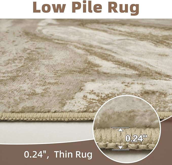 8x10 Area Rugs for Living Room, Modern Abstract Rug for Bedroom, Contemporary Machine Washable Rug, Large Stain Resistant Carpet for Dining Room Playroom Home Office, Pet & Kids Friendly