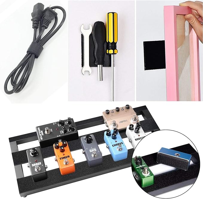 5CM (1.9 Inch) Wide 4 M Long Industrial Strength Hook and Loop Tape with Adhesive Nylon Fabric Fastener for Couch Cushions, Guitar Pedal and Crafts Projects