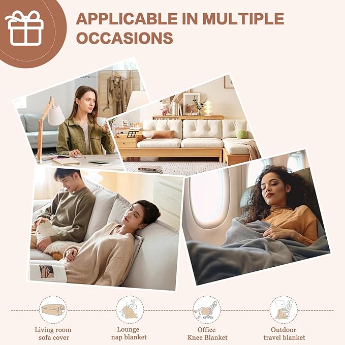 DREAMINGO Thickened Chenille Couch Cover 71x134 Inch Washable 3-Seater Sofa Covers Living Room Sectional Couch Slipcovers Modern Furniture Protector with Tassel, Brown Coffee