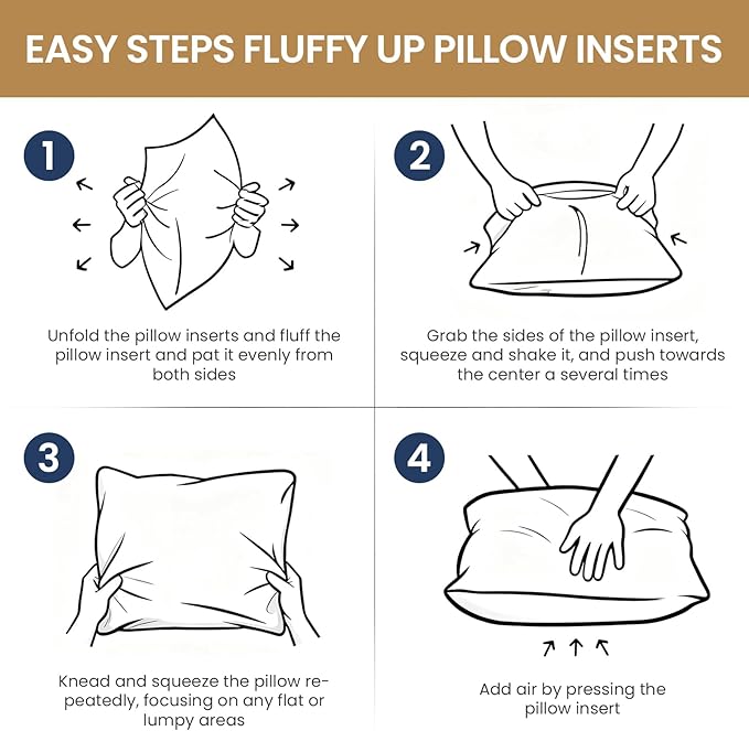 BHZ Euro Throw Pillow Insert, 14x36 Down Feather Alternative Pillow Inserts, Decorative Soft Large Square White Throw Pillows Insert for Couch Bed Dorm Sofa with Cotton Cover
