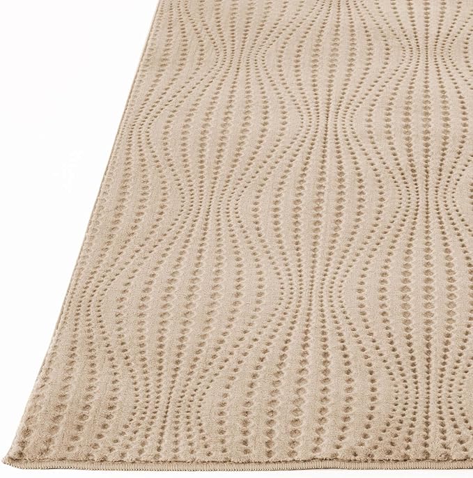 Modern Beige Non Slip Door Mat 2x3 Non Skid Soft Rubber Back Door Mat for Entryway Kitchen Rug for Bathroom Mat Easy Cleaning Stain Resistant Non Shedding Carpet 2 x 3