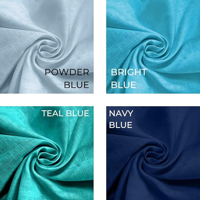 D'Moksha Homes Linen Powder Blue Table Runner 72 Inches Long - 100% Pure Linen 14 x 72 Inch Table Runner for Dining, Fall, Thanksgiving, Holiday - Machine Washable