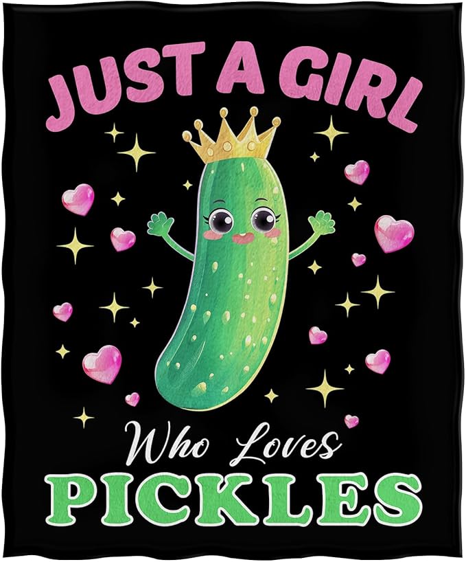 Jekeno Cute Cucumber Blanket Colorful Gifts for Women Men Kids Boys Girls Dad Mom Wife Friends Birthday Christmas Halloween Presents Home Bedroom Decor Vegetables Fruit Blanket 50"x60"