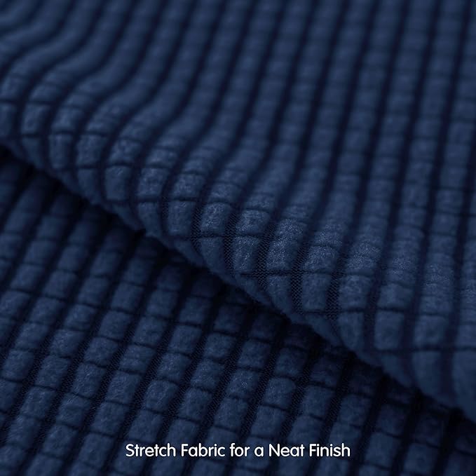 SUBRTEX 7 Pieces Stretch Sofa Slipcover Sets Couch Cover Sets Backrest Cushion Covers Furniture Protector Collection Set for Oversize Sofa Loveseat Chair Slip Covers(Large, Navy)