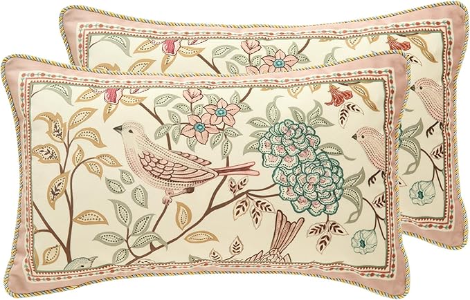 patdrea Velvet Euro Sham Decorative Throw Pillow Covers Set Soft Durable Cushion Cases Pillowcase for Couch Bedroom Car (2 Pack Pink Rectangle)