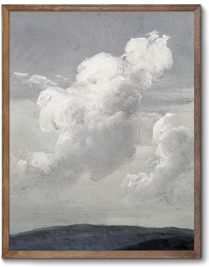 XOCUUI Unframed Canvas Wall Art Classical Oil Painting Canvas Prints Decor Clouds Sky with Vintage Landscape Wall Art Pictures Home Decor 8x10in