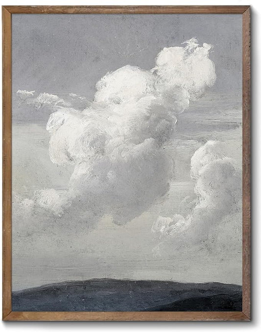 XOCUUI Unframed Canvas Wall Art Classical Oil Painting Canvas Prints Decor Clouds Sky with Vintage Landscape Wall Art Pictures Home Decor 8x10in