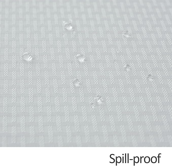 maxmill Square Tablecloth Weaved Texture Stain Resistant Waterproof Wrinkle Resistant Washable Soft Table Cloth, Decorative Fabric Table Cover for Dining Room Dinner and Parties, 52 x 52 Inch, White