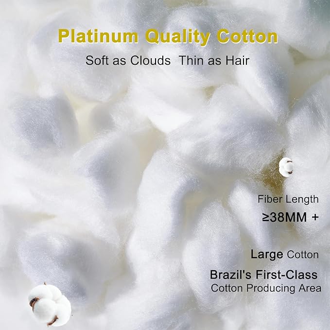 YOUR MOON Fluffy Support Bed Pillow Queen Size Set of 2, Super Soft Premium Down-Alternative Filling for Sleeping, Luxury Hotel Quality Bed Pillows for Side Sleeper (Gray)