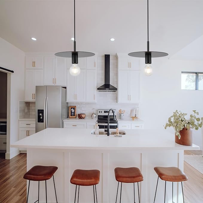 Modern Pendant Lighting Black Farmhouse Pendant Light with 11.81" Dome Industrial Mid Century Knurled Texture Hanging Lamp Ceiling Light Fixture Kitchen Island Dinning Room Bedroom