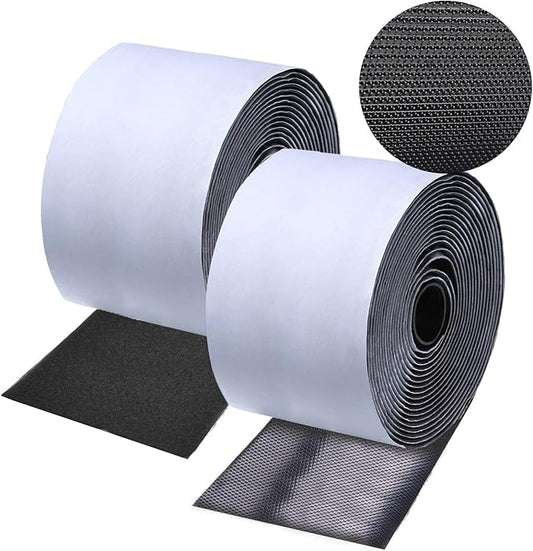 11CM (4.3 Inch) Wide 2 M Long Premium Hook and Loop Tape with Adhesive Nylon Fabric Fastener for Couch Cushions, Guitar Pedal, Cable Management and Crafts Projects