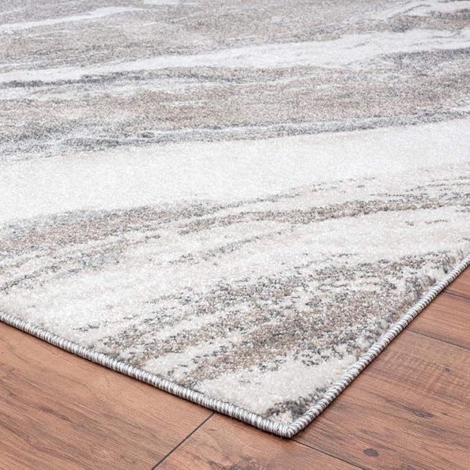 LUXE WEAVERS Lagos Collection 7983 Grey 9x12 Art Deco Area Rug