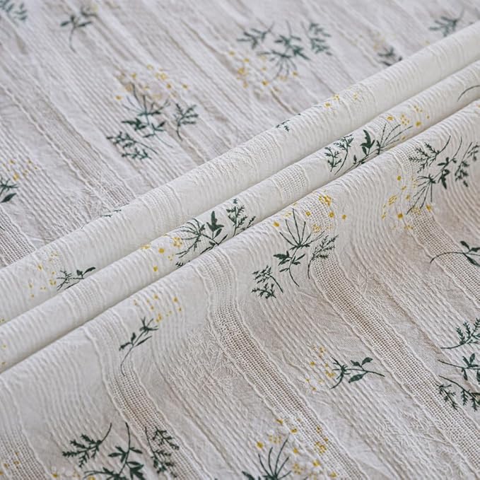 OYX Boho Curtains 84 Inch Length 2 Panels for Living Room, Bedroom Light Filtering Drapes, Farmhouse Vintage Country French Rustic Tassels Pattern Rod Pocket Aesthetic Decor Window Treatments