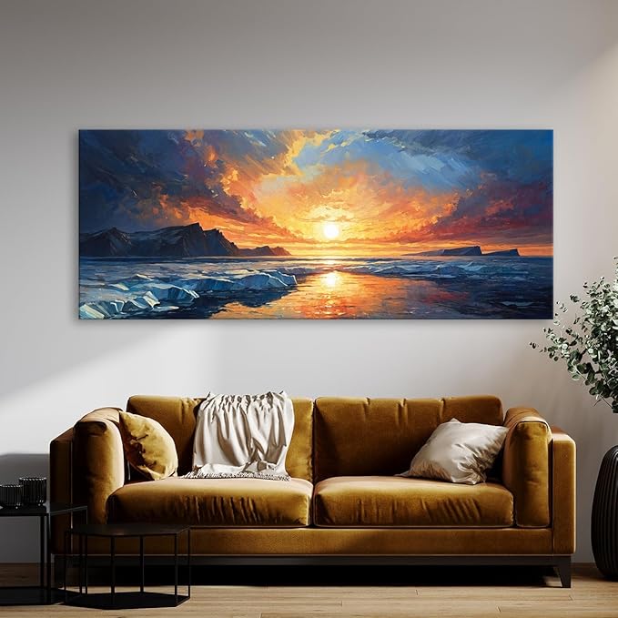 Sense Canvas Scandinavian Arctic Dreamscape 47 Canvas Art - Home Decor Wall Art Print Poster Painting Small 20x8 / 0.75"