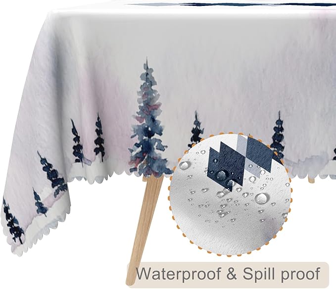 70x120inches Modern Rectangle Tablecloth Abstract Geometric Pattern Minimalist Wind Table Cloth Washable Polyester Table Cover Protector for Dining Room Home Kitchen Patio Picnic Party Use