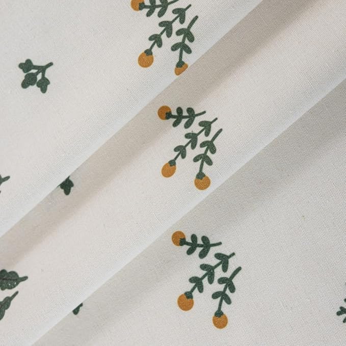 F-CHU Orange Floral Curtains 84 Inch Length 2 Panels Set Living Room Floor Length Drapes Bedroom Boho Farmhouse Window Curtain Panels Rod Pocket Tassel Dining Room Window Treatments 55" W x 84" L