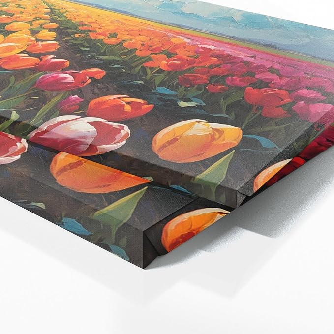 Sense Canvas Scandinavian Vibrant Fields 56 Canvas Art - Home Decor Wall Art Print Poster Painting X-Large 60x24 / 1.5"