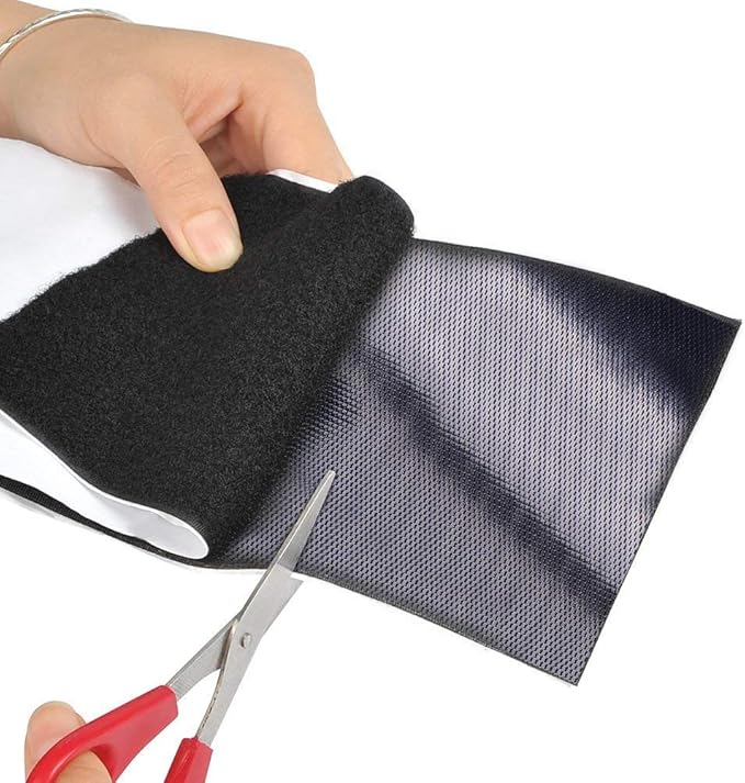 11CM (4.3 Inch) Wide 2 M Long Premium Hook and Loop Tape with Adhesive Nylon Fabric Fastener for Couch Cushions, Guitar Pedal, Cable Management and Crafts Projects