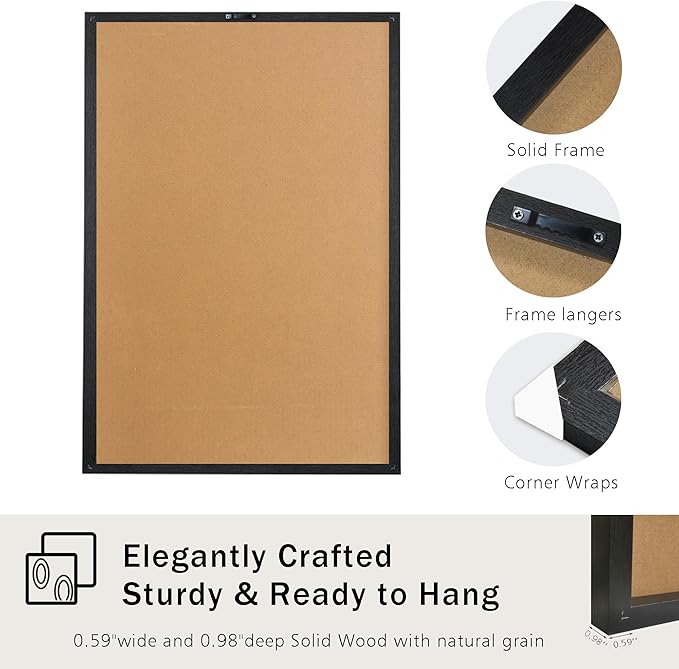 Artiluxy Minimalist Abstract Wall Art Set of 2 – Black and Gold Line Art on White Background, Textured Canvas Geometric Paintings, Modern Aesthetic Decor for Living Room, Bedroom, or Office – 18x24in