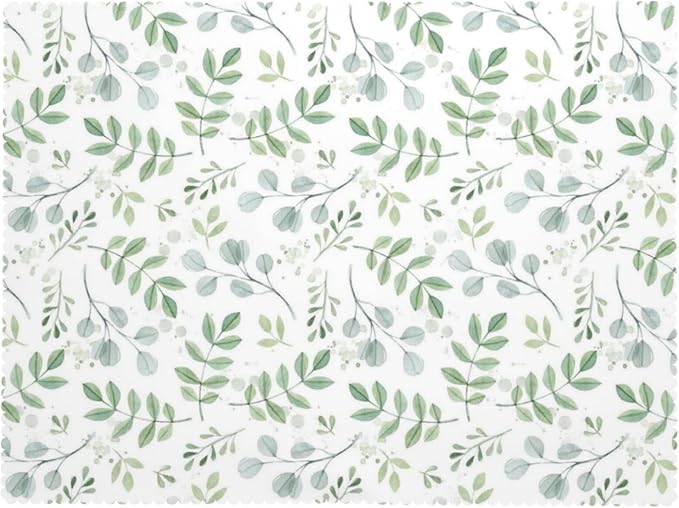 Leaf Tablecloth Green Plants Botanical Foliage Style Rectangle Tablecloth Watercolor Leaf Green Table Cover 54×72 Inch Washable Table Cloth for Kitchen Dining Room Party Decoration