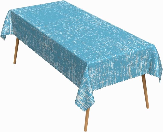 60x84 Inch Abstract Painting Rectngular Tablecloth Modern Art Blue Table Cloth Waterproof Durable Table Cover for Kitchen Picnic Bedroom Home Decor