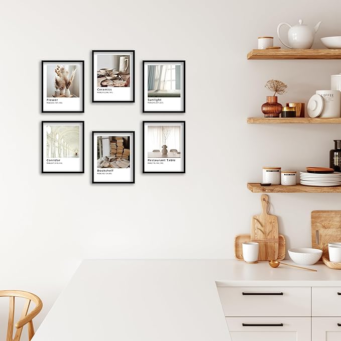Luodroduo Fashion Wall Art Prints Set of 6 Modern Nordic Aesthetic Minimalist Wall Decor Comfortable Beige Canvas Poster for Corridor Living Room Bedroom Decoration (B, 8"x10" UNFRAMED)