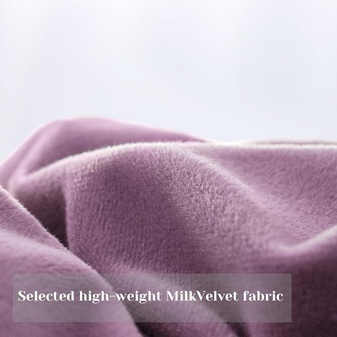 Velvet Comforter Set Queen/Full Size, Light Purple Fluffy Velvet 3 Piece, Soft Breathable Luxury Winter Warm Bedding Sets, with 1 Cozy Comforter, 2 Pillow Shams (Lavendar)