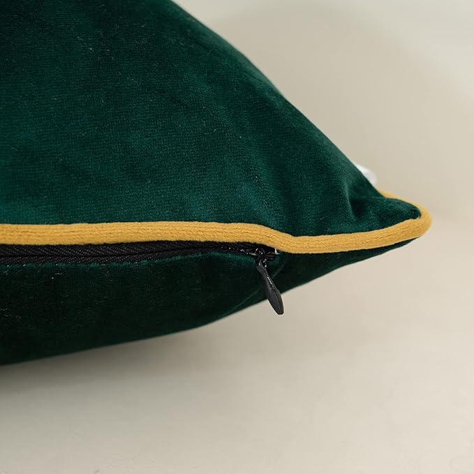 Yangest Green Twigs Throw Pillow Cover Velvet Branches Velvet Cushion Case Neutral Pillowcase for Sofa Couch Bedroom Living Room Home Decor,18x18 Inch
