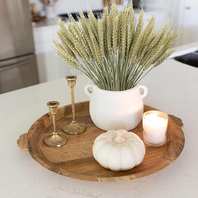 CISDUEO 100 Pcs Dried Wheat Stalks Bundle Grass Natural Green Dried Wheat Sheaves Stems Dried Flowers Arrangement Bouquet for Wedding Party Table Centerpiece Harvest Wreath Boho Decor Farmhouse DIY