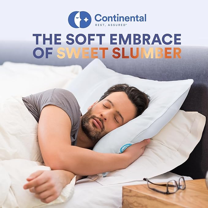 100% Siberian Goose Down Pillow - Soft Support Standard Size, Pack of 1 - Soft and Luxurious Siberian Down Pillow for Back Sleepers, 800 FP, Fine Cotton Shell - High Loft and Soft Comfort