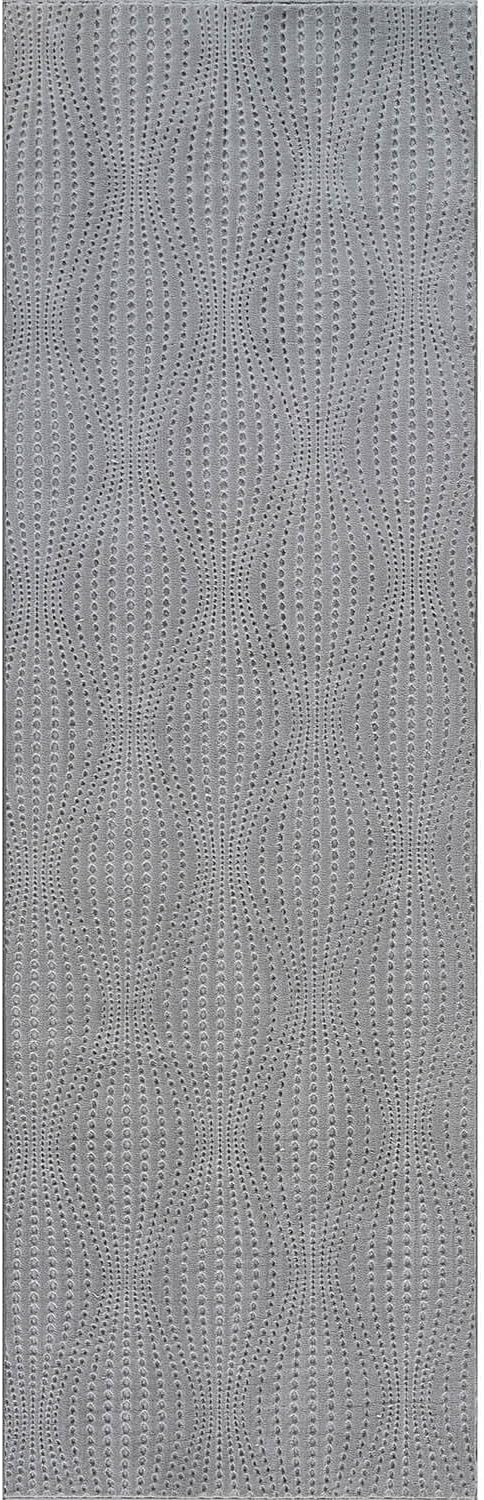 Modern Gray Non Slip Runner Rug 2x7 Non Skid Soft Rubber Back Hallway Rugs Kitchen Bedroom and Laundry Room Runners Easy Cleaning Stain Resistant Non Shedding Carpet 2 x 7