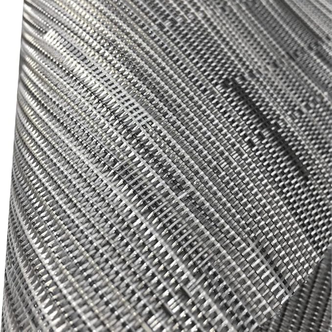 WAZAIGUR Round Placemats Set of 6 Woven Vinyl Easy to Clean Heat Resistant Kitchen Table Mats 15 Inch(Silver Grey 6)