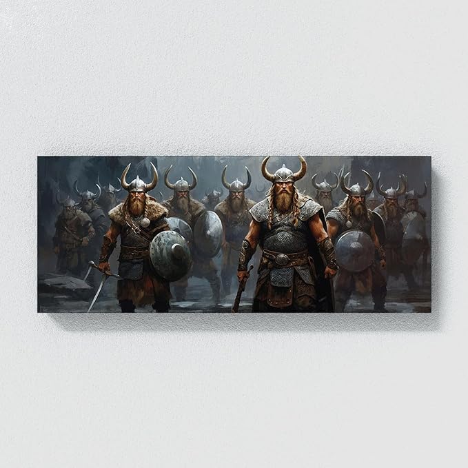 Sense Canvas Scandinavian Myth Reimagined 99 Canvas Art - Home Decor Wall Art Print Poster Painting Small 20x8 / 0.75"