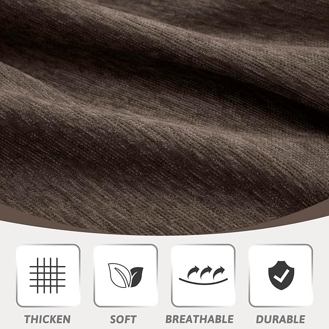 MEETSKY Couch Cover for Dogs，Washable Sofa Cover for 3 Cushion Couch Sofa， Oversized Sofa Slipcovers，Sofa Throw Couch for Living Room, 91"x 134"，Dark Chocolate
