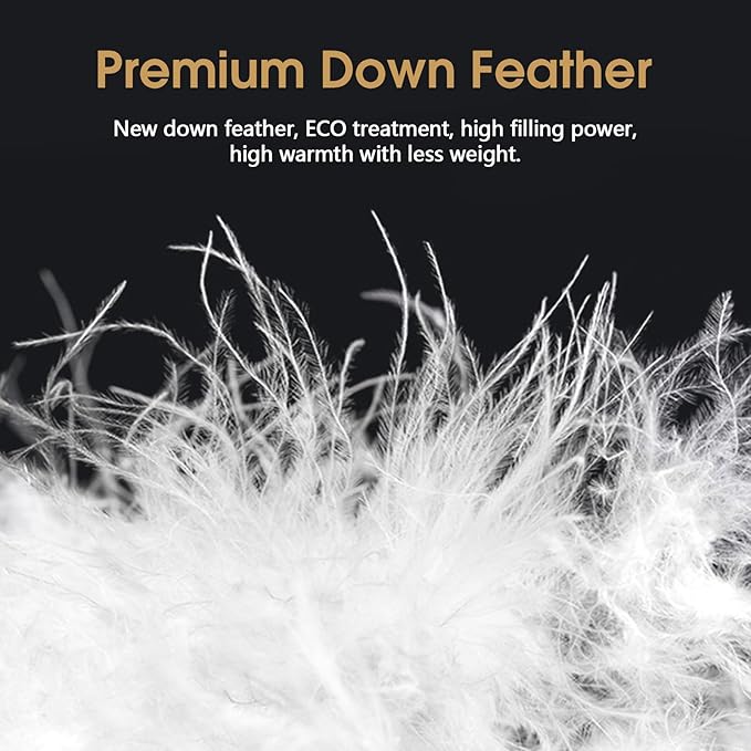 CYMULA Twin Size Feather Down Comforter - All Season Light Grey Duvet Insert, Lightweight Box Stitched, Fluffy Breathable, Ultra Soft Quiet Hotel Style with 8 Tabs(68" x 90")