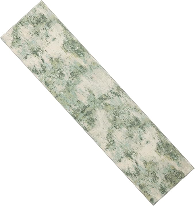 UMINEUX Runner Rug for Hallways, 2'x8' Washable Modern Abstract Hallway Rug with 𝐍𝐨𝐧- 𝐒𝐥𝐢𝐩 Rubber Backing, Low Pile Kitchen Rugs for Home Decor