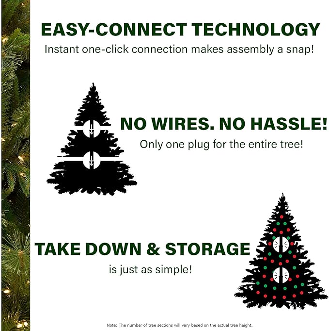 Fraser Hill Farm 9-Ft. Buffalo Fir Slim Artificial Christmas Tree with Dual Multicolor & Warm White LED Lights, Prelit Foldable Fake Tree with Realistic Snowy Foliage and Pinecones for Home