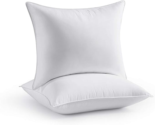 Seward Park Bed Pillow King Size Set of 2, Shams Insert 20 x 36 inch, Down Alternative Cooling Pillows for Stomach, Side or Back Sleeper