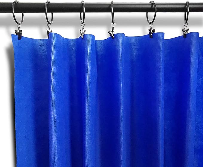 60 Pack Metal Curtain Rings with Clips, Curtain Clip Rings Hooks for Hanging Drapery Drapes Bows, Curtain Rod Rings 1.5 inch Interior Diameter, Black