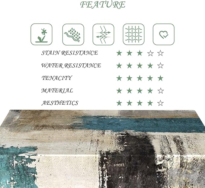 60x120 Inch Modern Art Rectngular Tablecloth Abstract Artwork Table Cloth Waterproof Durable Table Cover for Kitchen Picnic Bedroom Home Decor